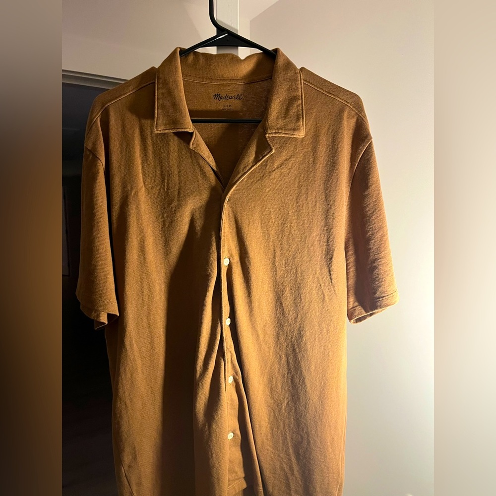Medium madewell knit easy short sleeve camp shirt